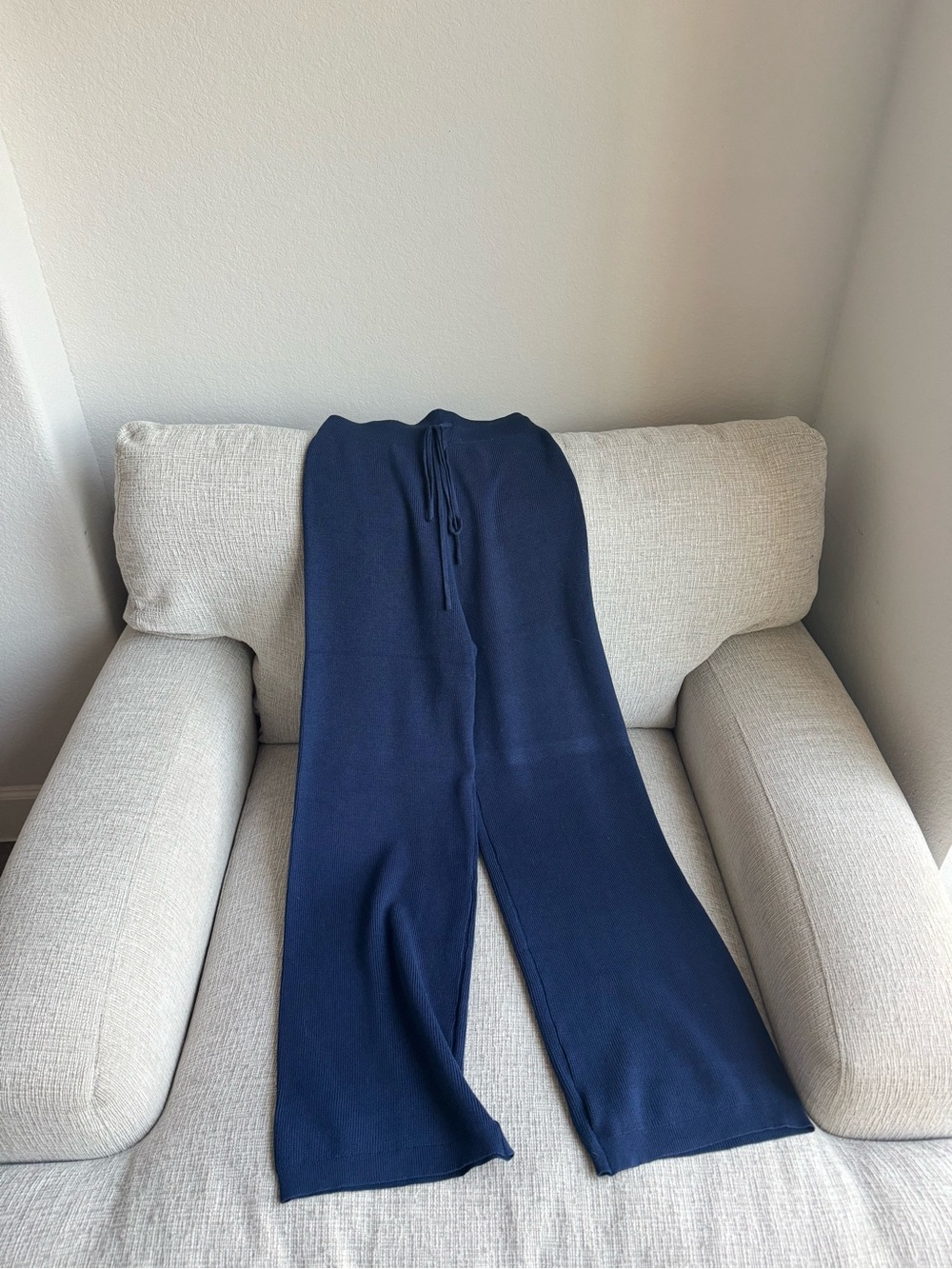 Amazon Women's Navy Blue Hooded Two-Piece Pajama Set - Picture 5 of 8